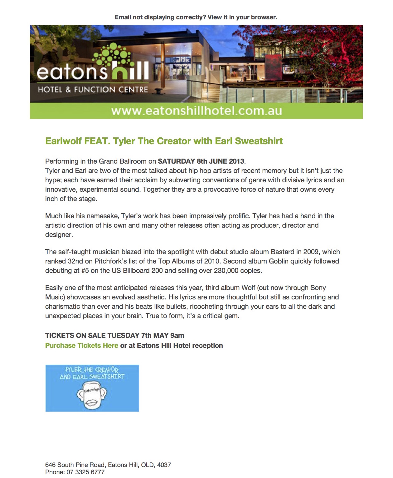 Eatons Hill Hotel refuses to cancel Tyler the Creator show despite assault at Sydney gig