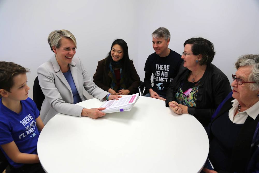 Meeting with Tanya Plibersek to delivery our petition.