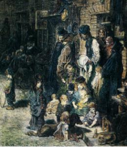 people in urban setting