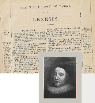 4004 B.C. in margin of the beginning of the First Book of Moses