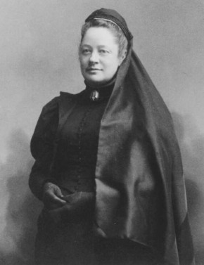 image of woman dressed in black