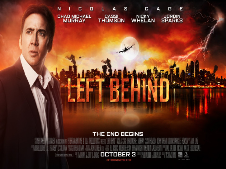 advertisement for 2014 movie 'Left Behind'