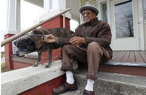 Dad sitting on porch