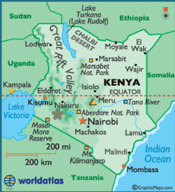 map of Kenya