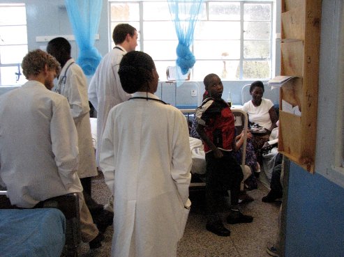 doctors visiting during rounds in the hospital