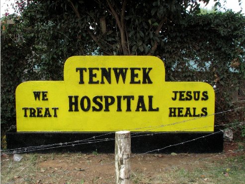 photo of Tenwek Hospital sign