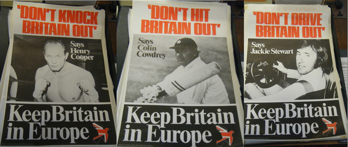 Keep Britain in Europe poster endorsements from sports stars