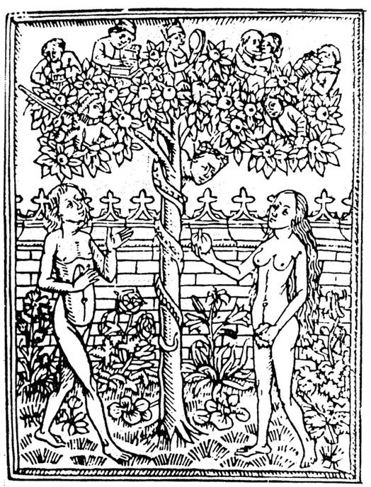 image of Adam and Eve with the tree of life