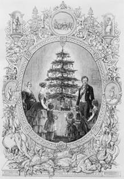 image of royal family around a decorated tree
