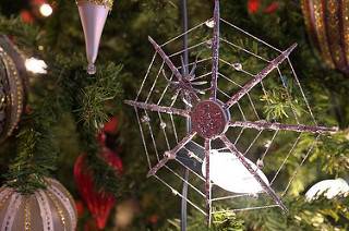 image of a tree ornament in the shape of a spider web