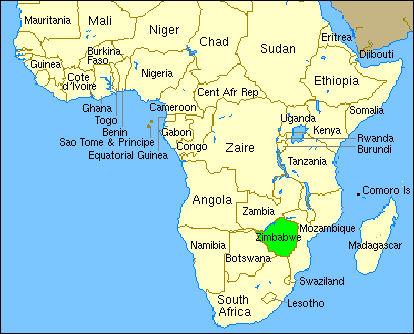map of southern Africa