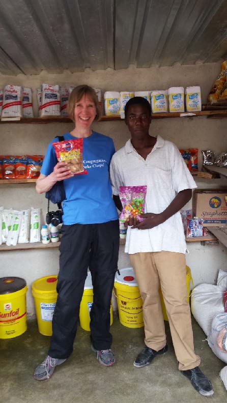 photo of teenager in his store