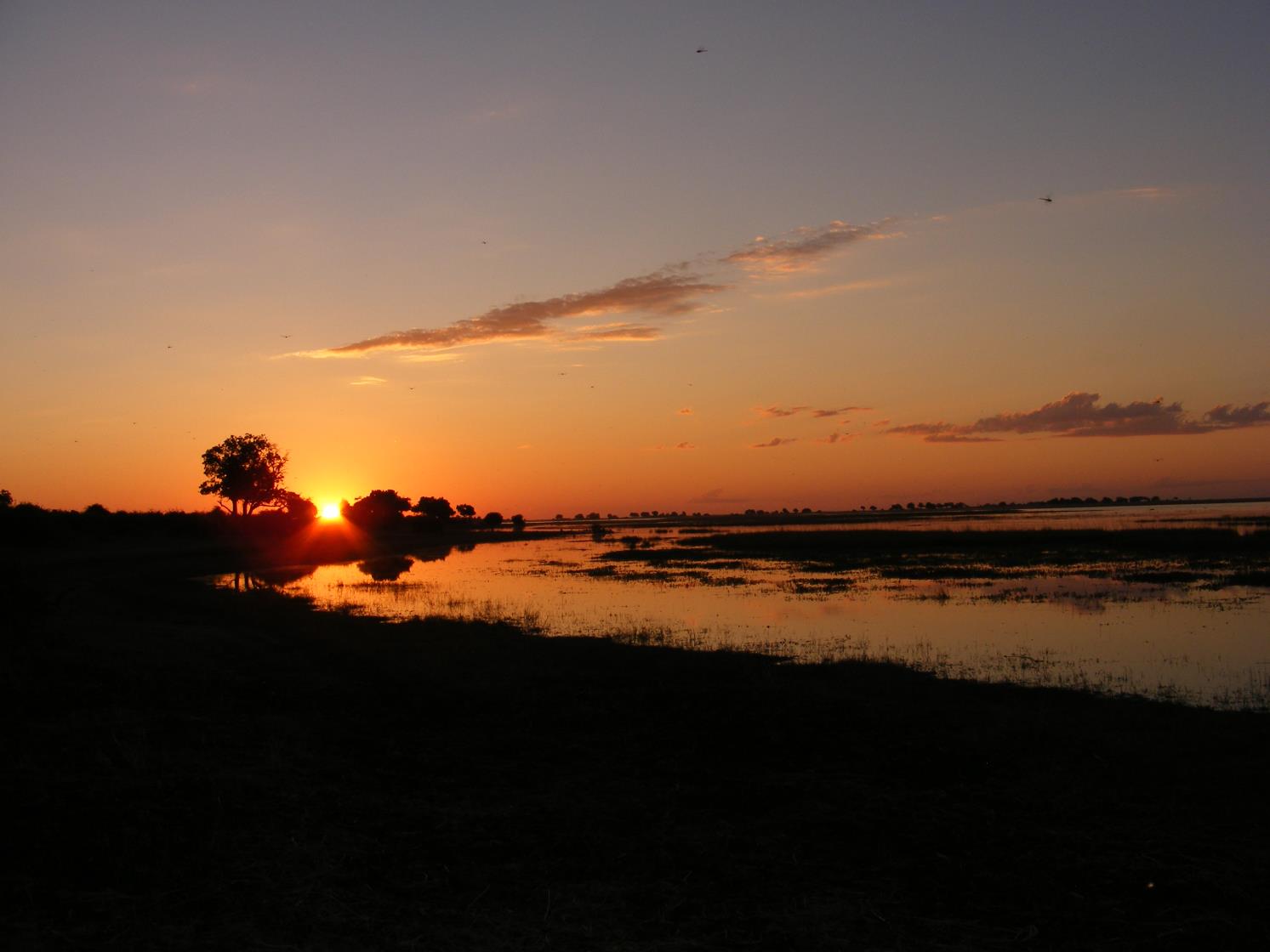 photo of sunset along a lakeshore