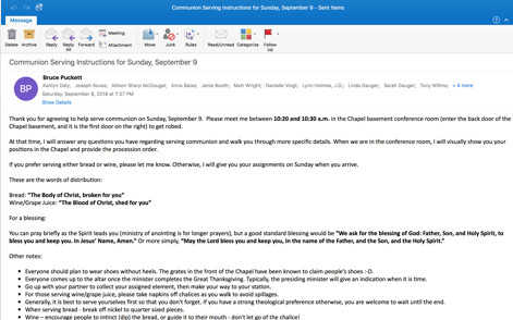 image of an email