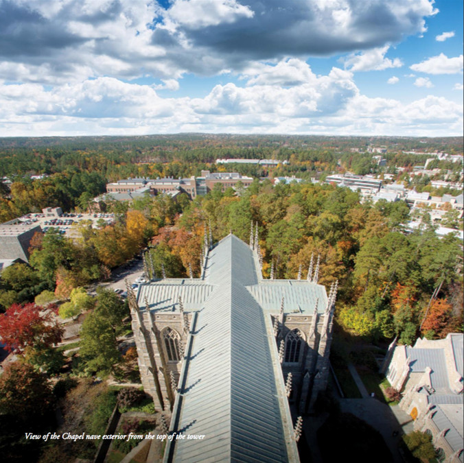 a view from the top of the Chapel tower