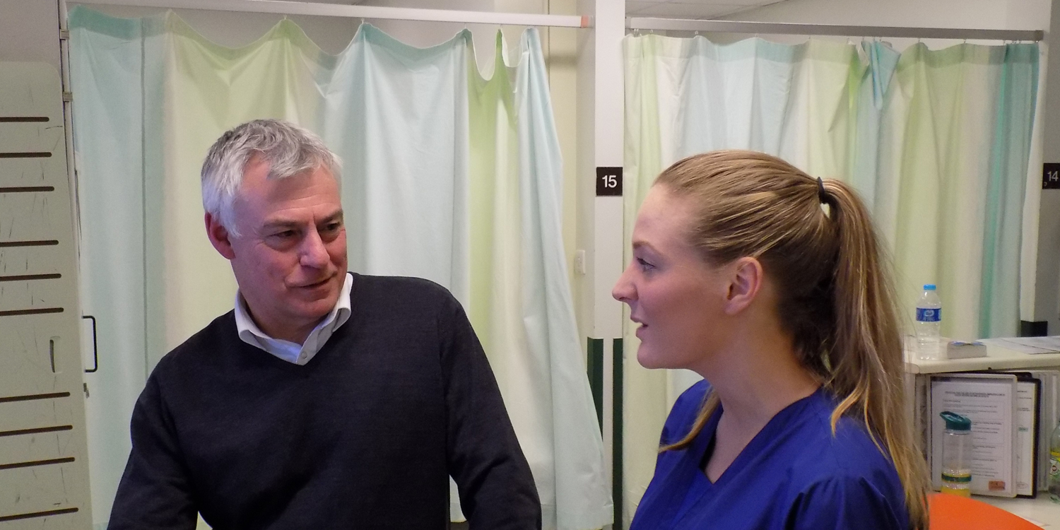 David Ward and lead BRI nurse Alex Smith