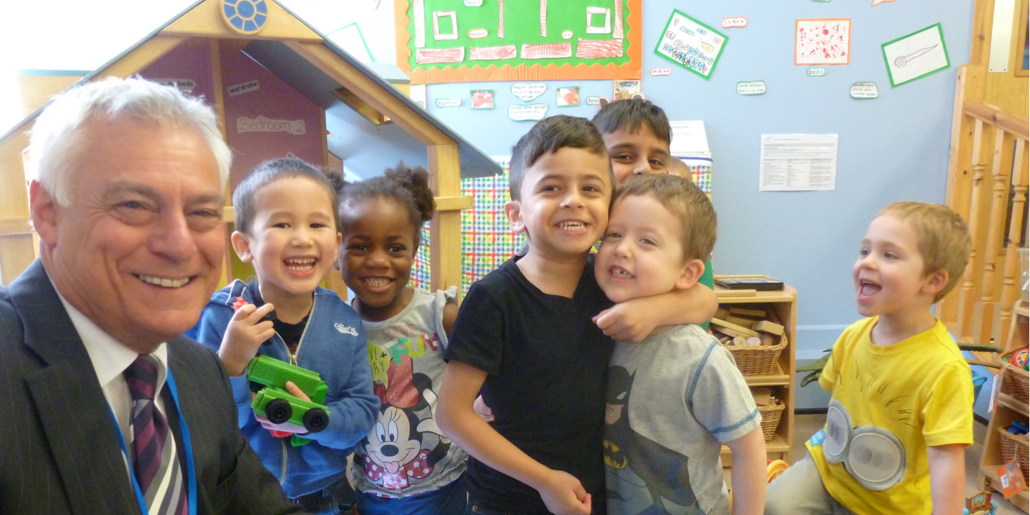 David Ward visiting Kinder Haven