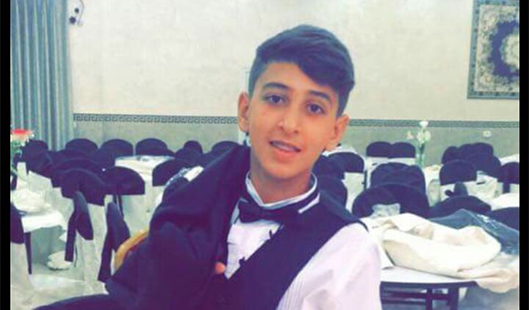 Fourteen-year-old Nour Al-Din Ayman Ata Mustafa