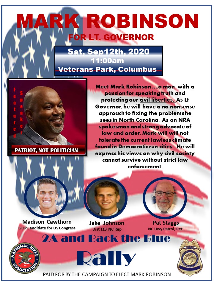 2A Back the Blue Rally for Mark Robinson - Polk County Republican Party