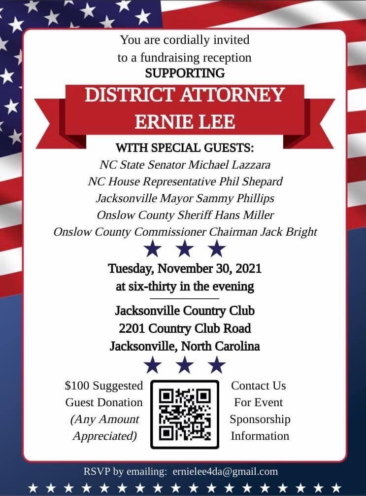 District Attorney Ernie Lee Fundraiser Duplin County Republican Party
