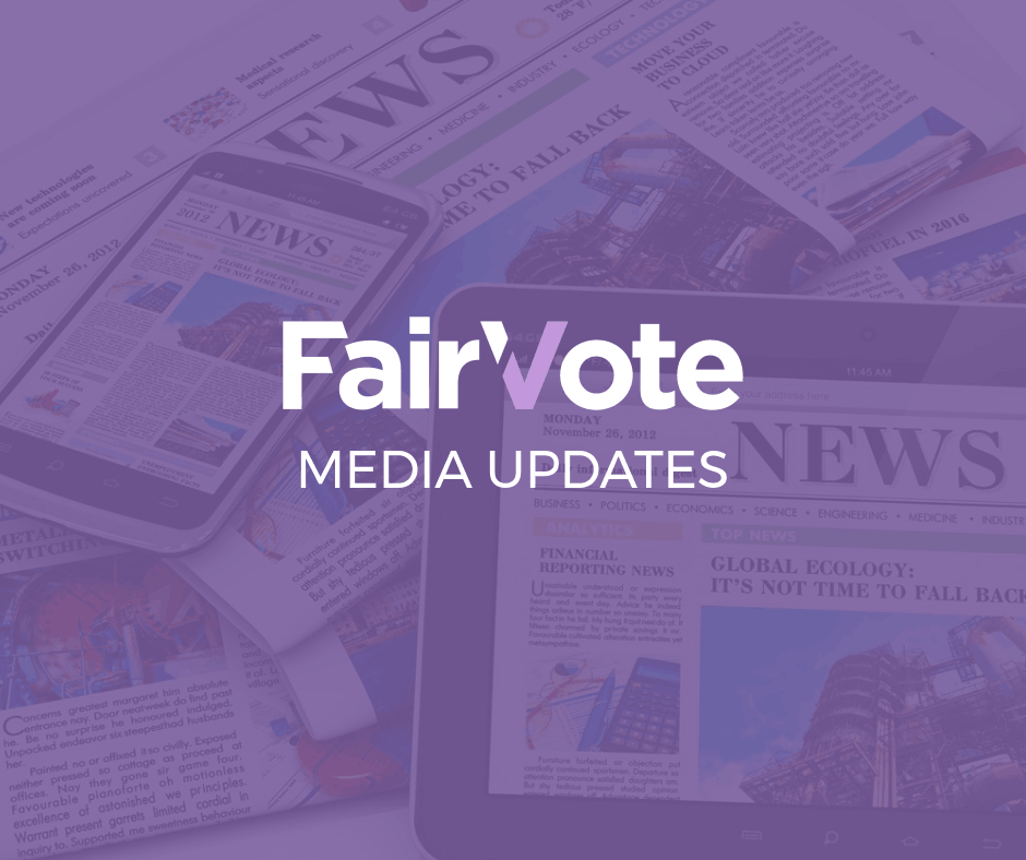What’s up in Democracy with FairVote (September Edition)