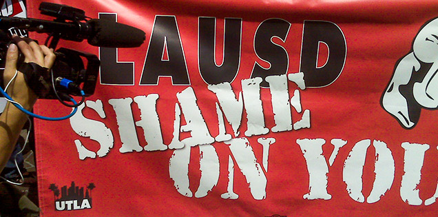 UTLA protest sign: \