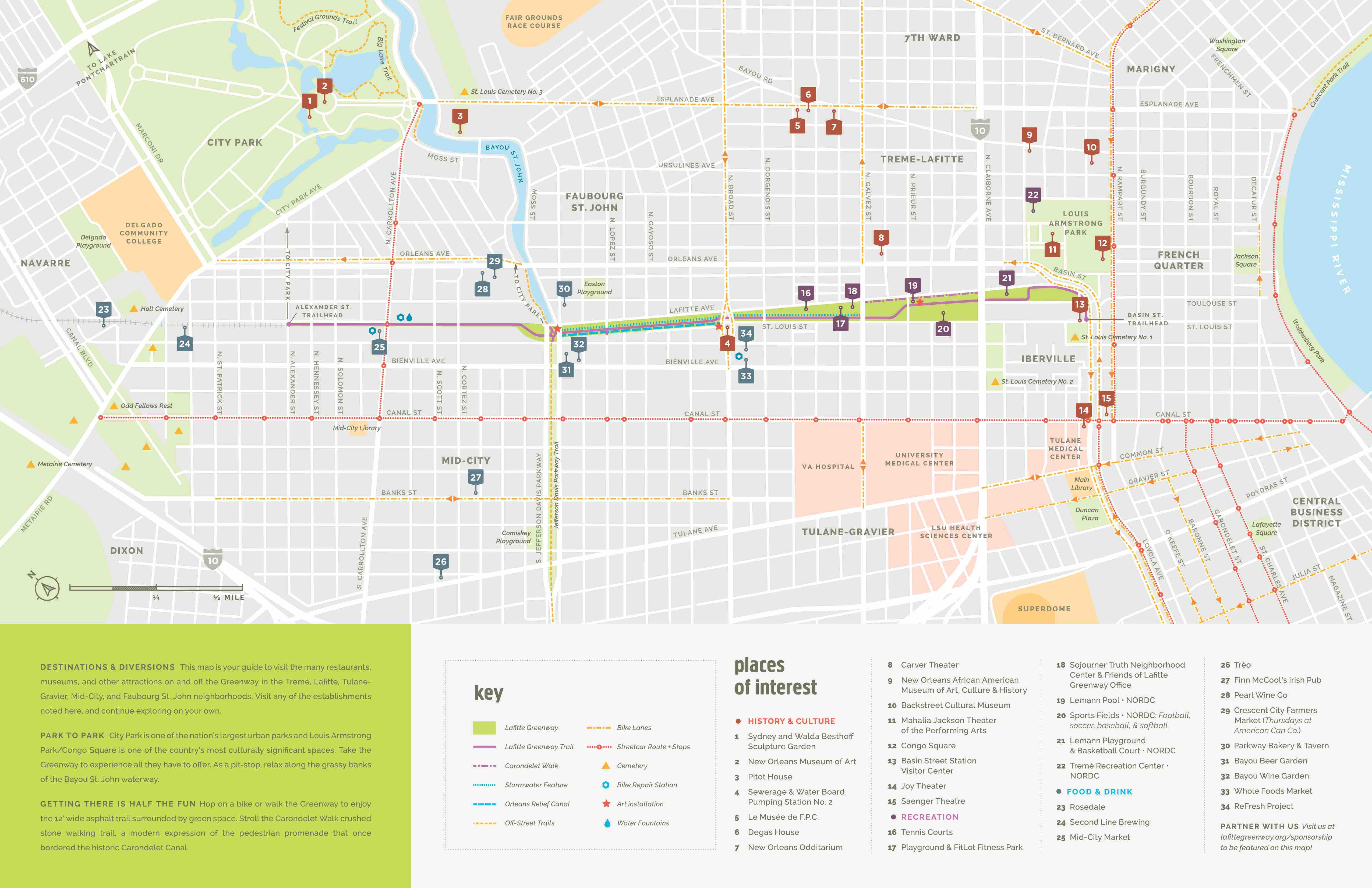 Map Friends of Lafitte Greenway