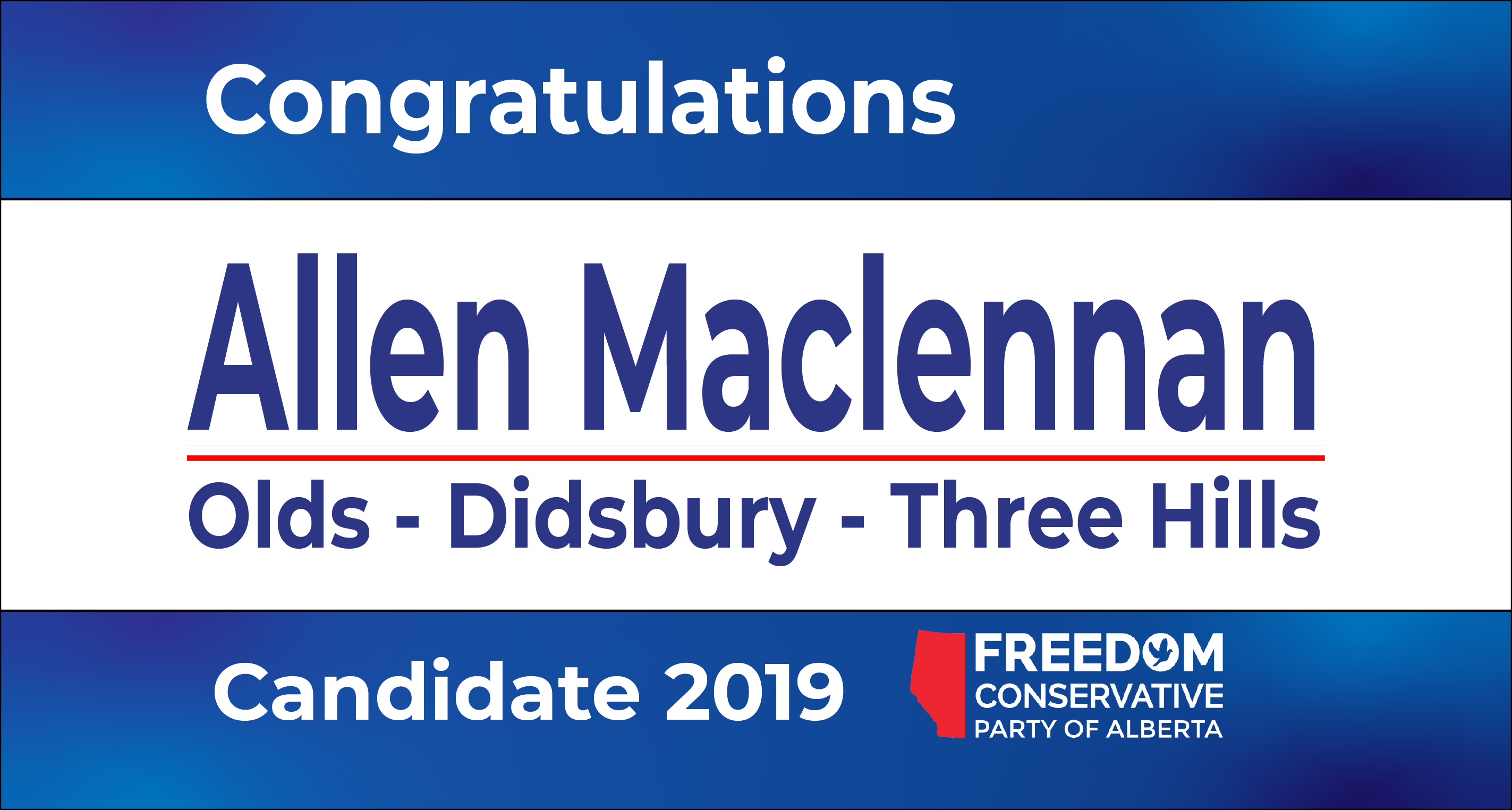 RELEASE: Allen Maclennon Nominated as FCP Candidate for Olds – Didsbury – Three Hills