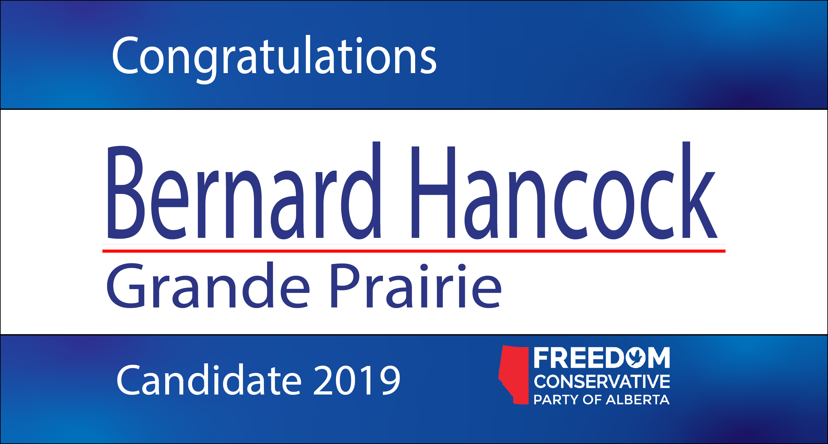 RELEASE: Bernard Hancock Nominated as FCP Candidate for Grande Prairie