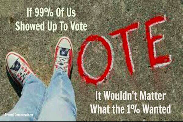 Change requires participation. 99PercentVote.png