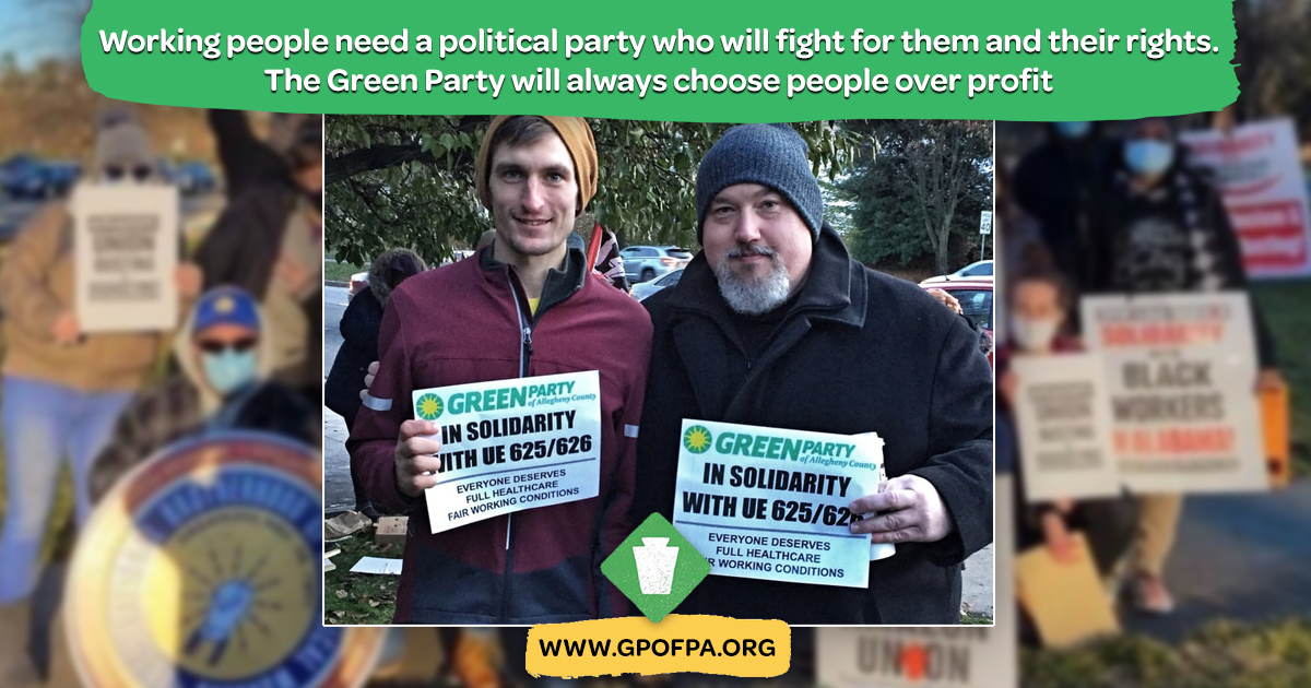 Green Party of Pennsylvania embraces workers' rights on May Day - Vimarsana News