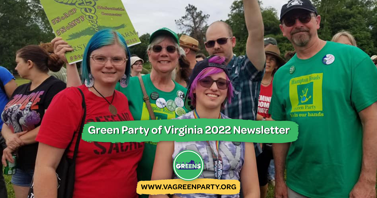 Green Party of Virginia 2022 newsletter - Vimarsana News