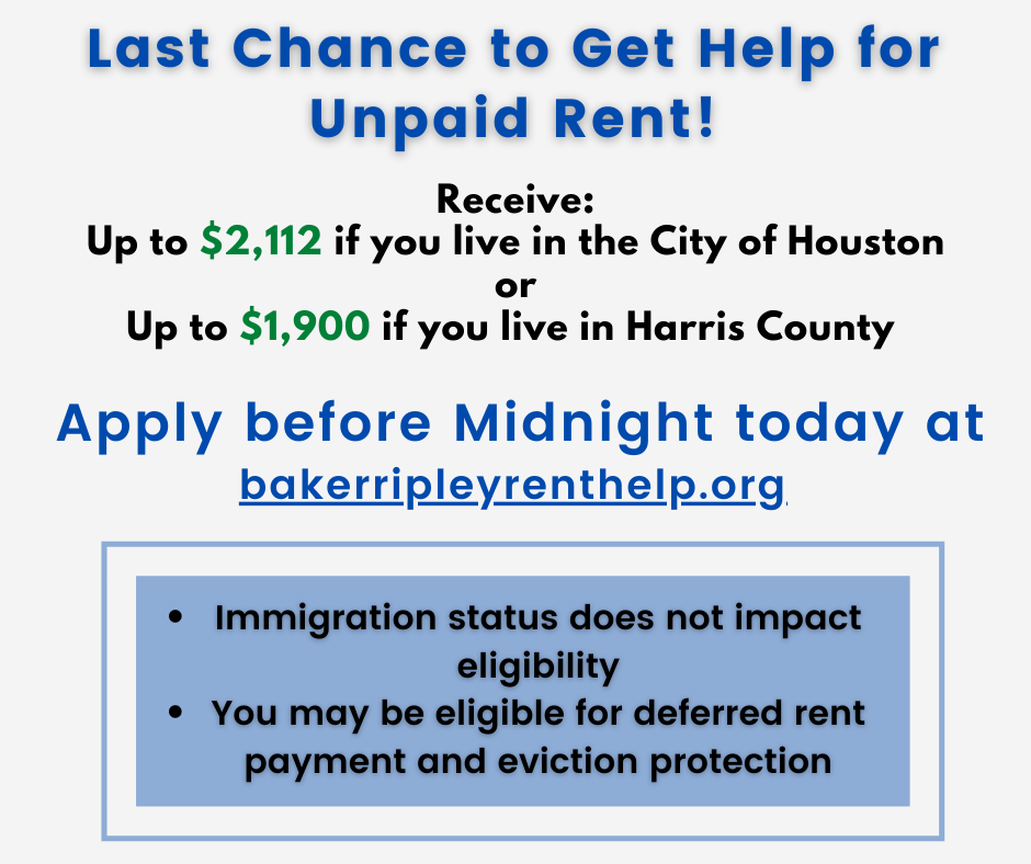 Last Chance For Help With Unpaid Rent - GCLC: Gulf Coast Leadership Council