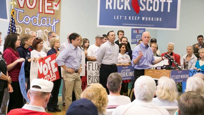 Photo: Former Florida Governor Rick Scott and Senator Marco Rubio.