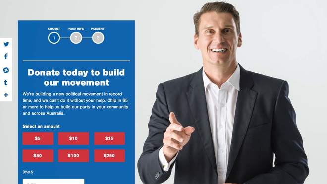 Australian Conservatives’ donation page. (July 2017)