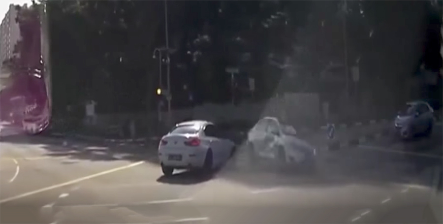 watch this ghost car cause accident after appearing out of thin air
