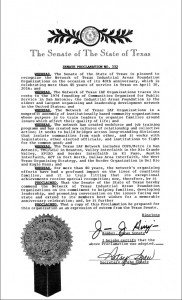 1604 - Texas Senate - Proclamation in Recognition of Texas IAF