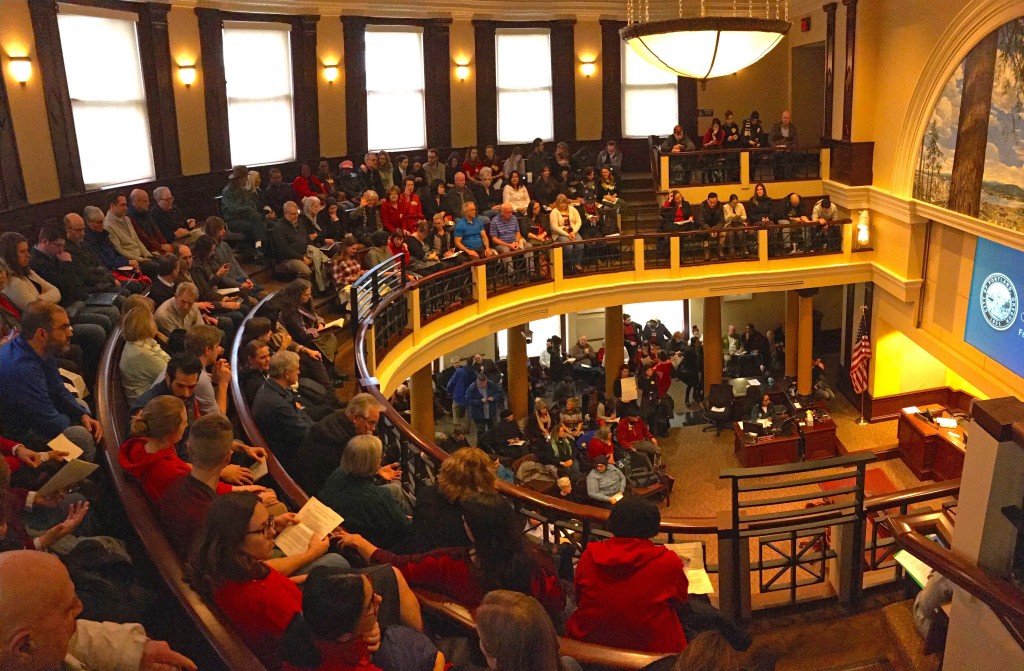 1702 - MACG - Leaders Pack City Hall for Tenant Relocation Assistance - Photo by Heumann