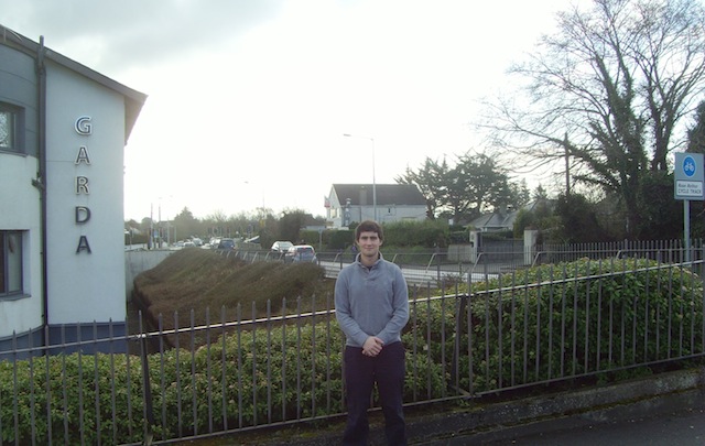 Jack Chambers, Fianna Fáil Area Representative, outside Blanchardstown Garda Station 