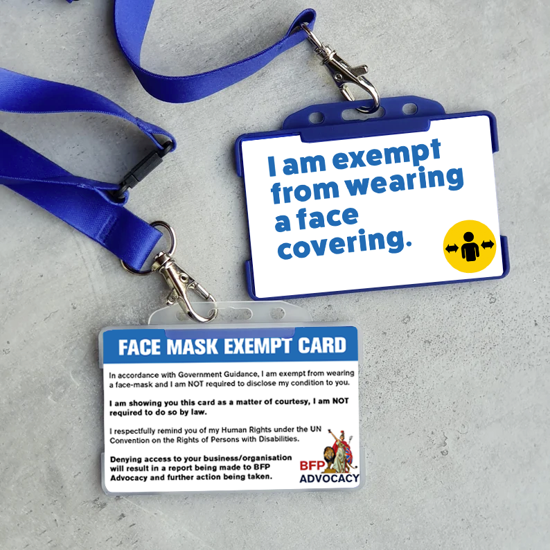 Face Mask Exempt Card British Freedom Party