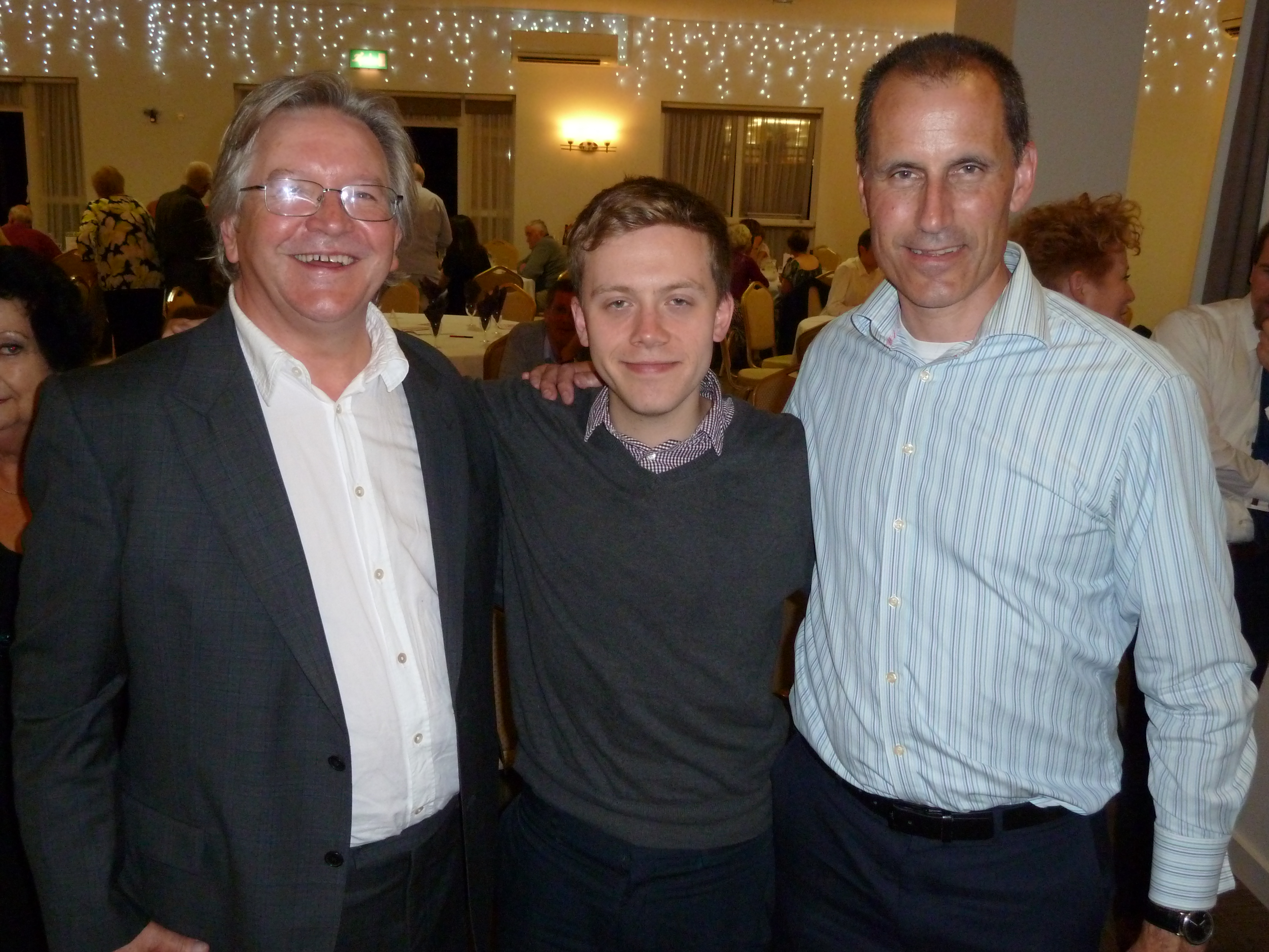 Sefton Council leader Cllr Peter Down and Sefton Central Labour MP Bill Esterson with Owen Jones