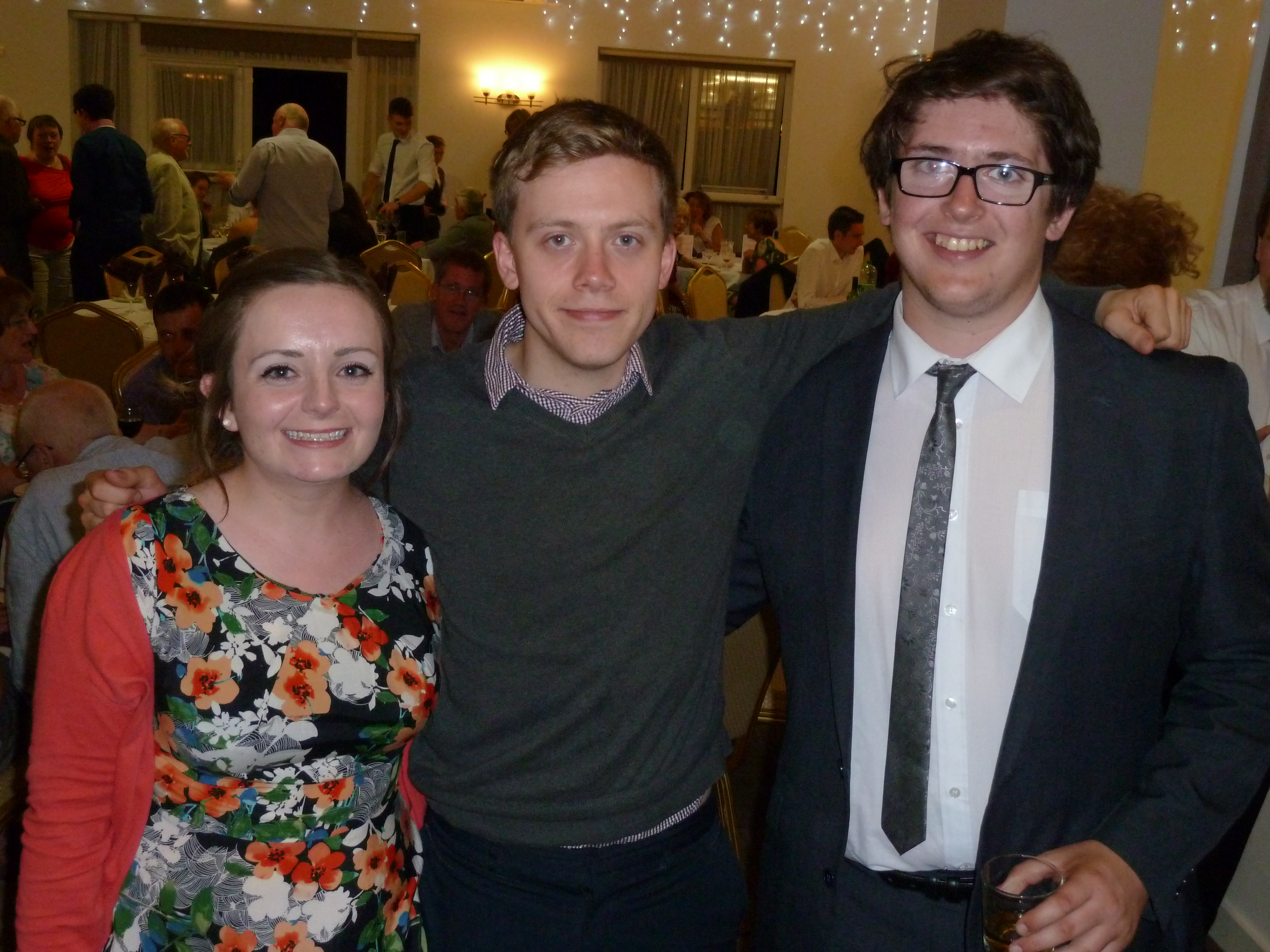 Rachael Evans and Tom Donnelly with Owen Jones.