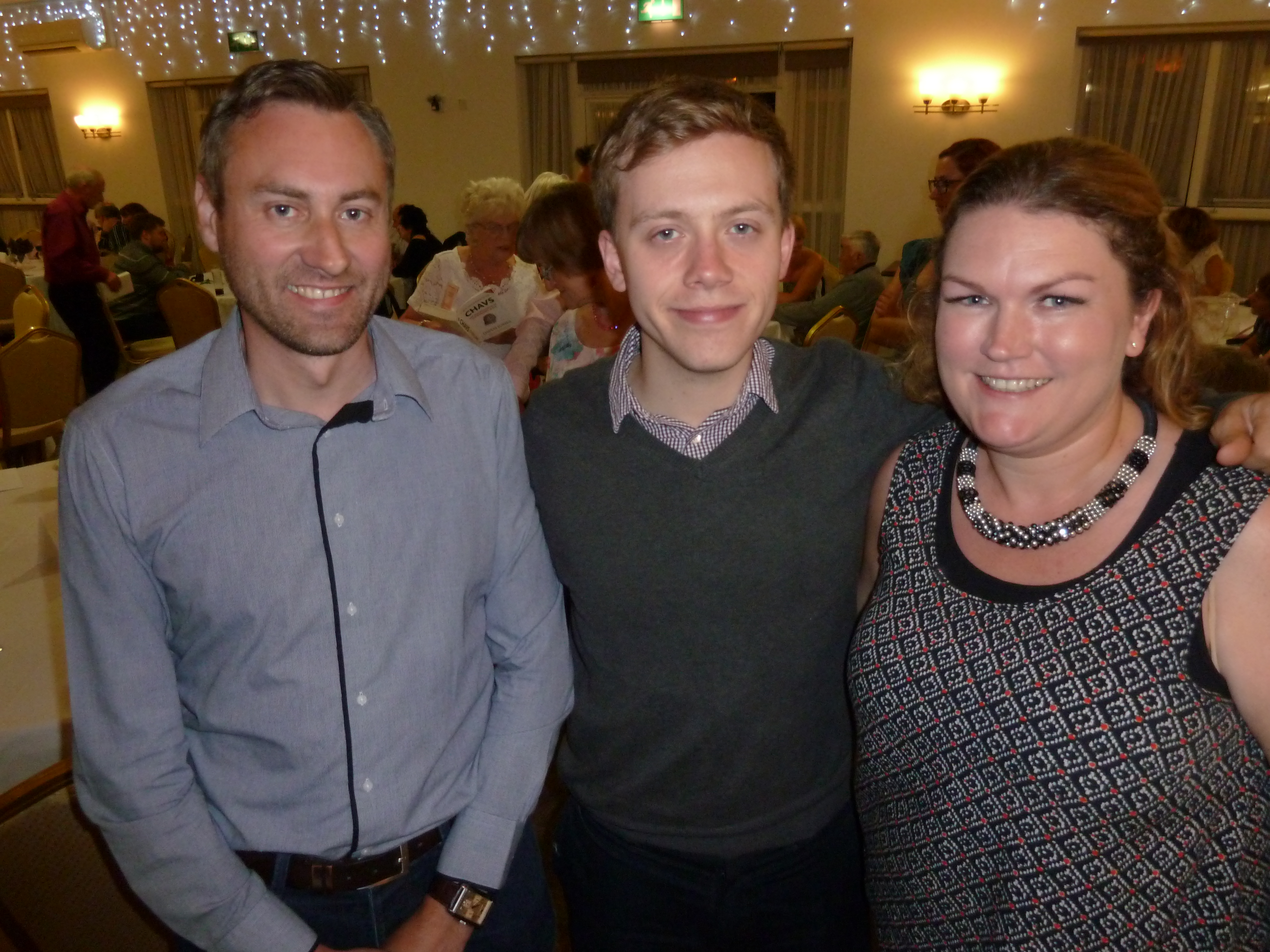 Molyneux Ward Labour members Mike and Claire Jones with Owen Jones.