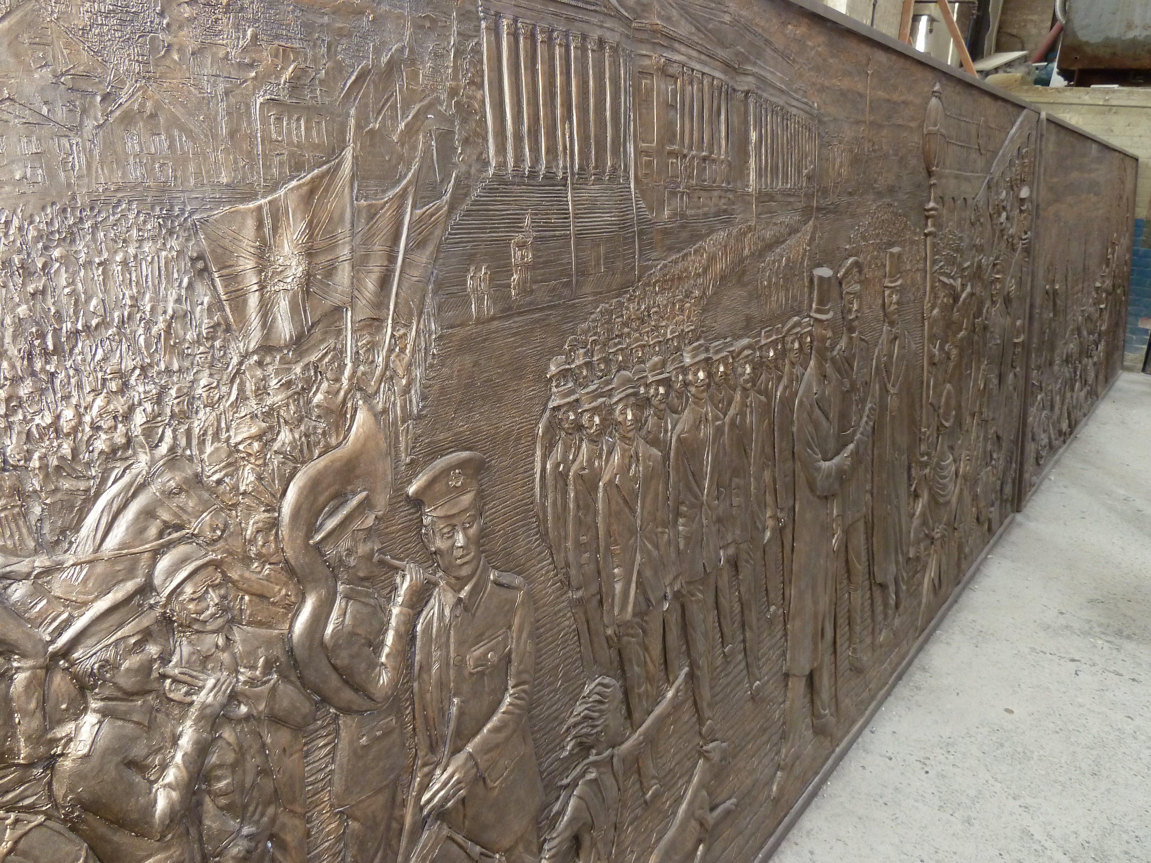 Tom Murphy's Liverpool Pals sculpture.