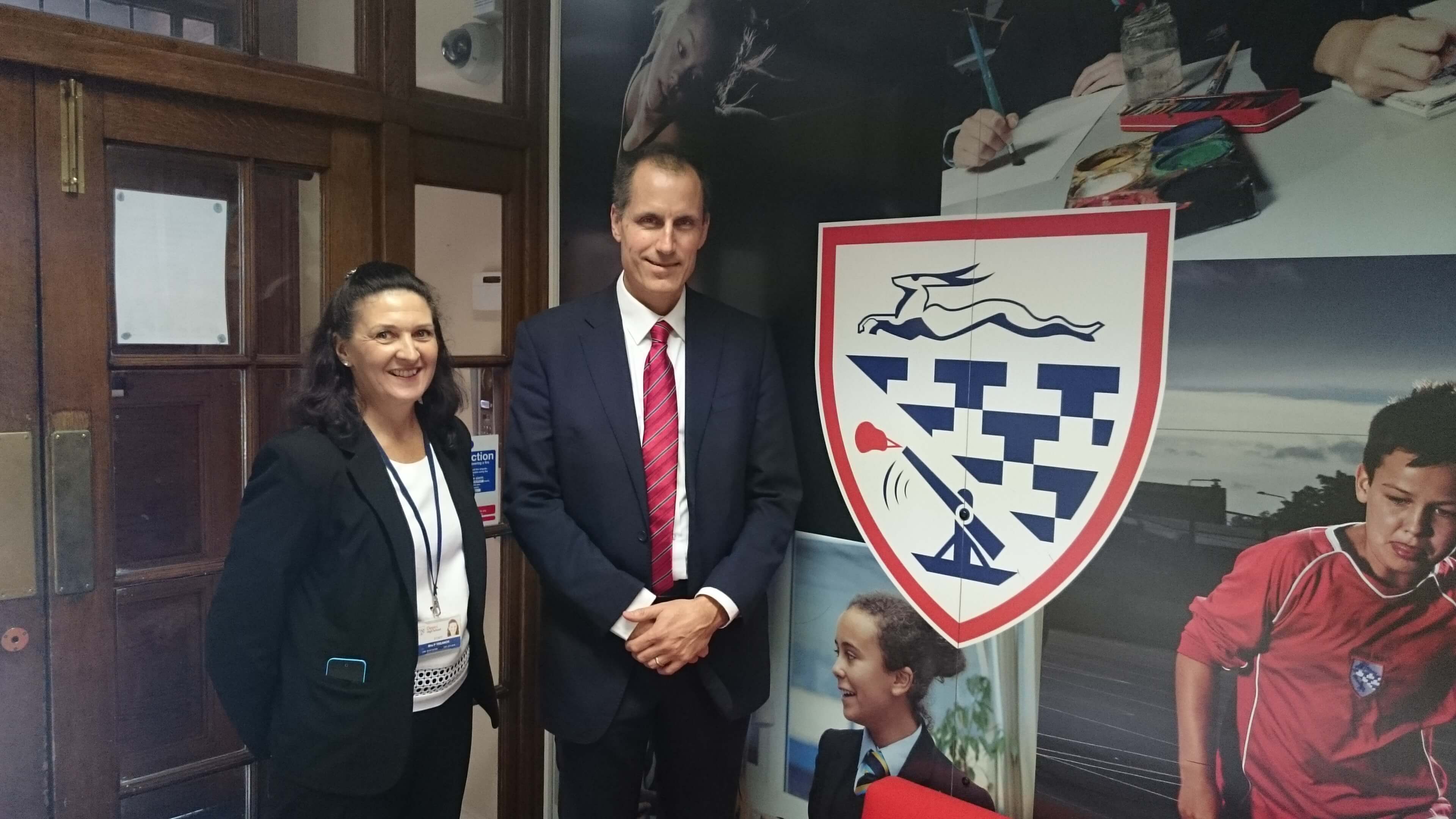 Sefton Central Labour MP Bill Esterson with Deyes High assistant headteacher Pauline Traenor.