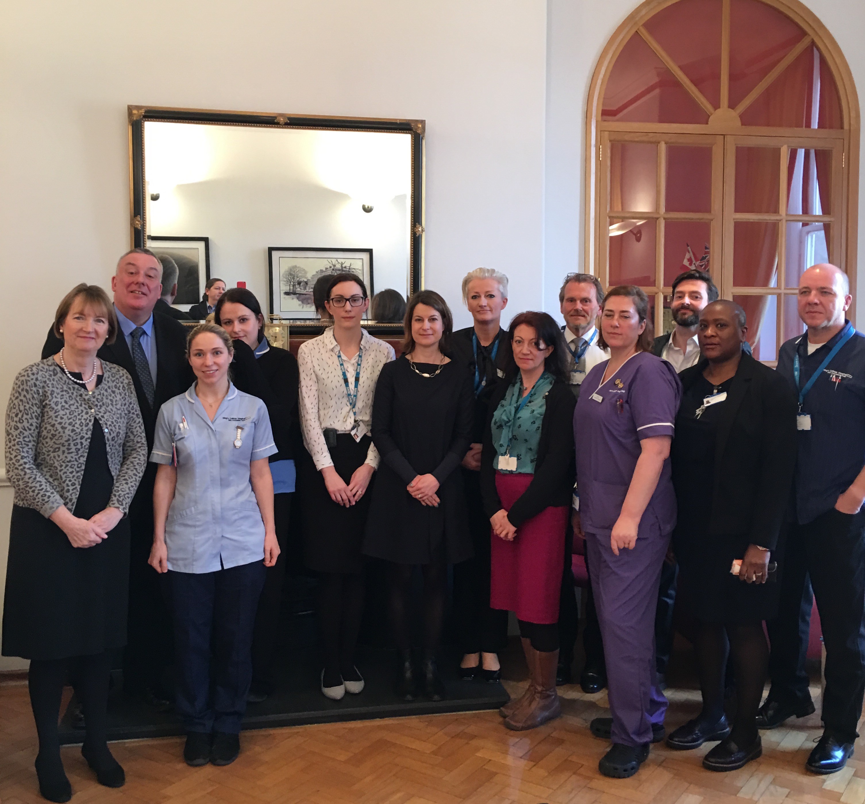 Visit to kings college hospital harriet harman