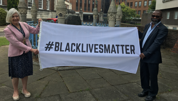 Black Lives Matter Flag Raised over Kingston Guildhall
