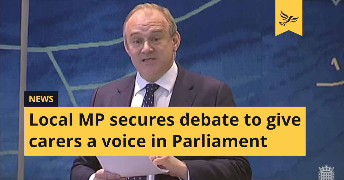 Local MP secures debate to give Kingston’s carers a voice in Parliament