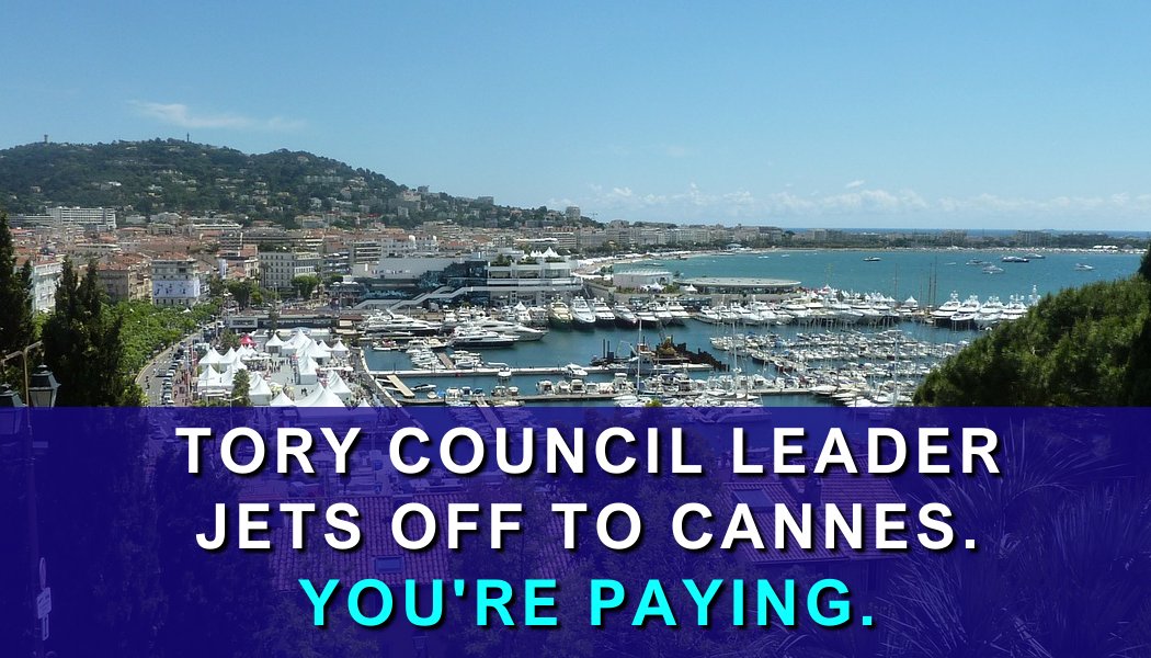 Tory Leader off to Cannes at council taxpayers' expense