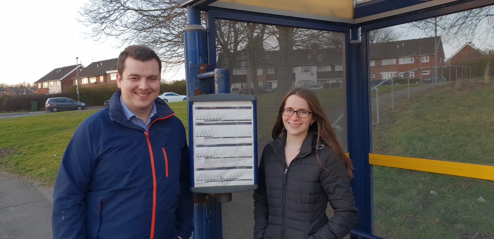 Lib Dems Adam and Charlotte Carter are campaigning to improve the buses